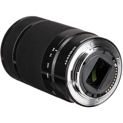 Sony E Mount E 55 210mm F4.5 6.3 OSS APS-C Lens (SEL55210) | Telephoto Zoom | Nature & Sports Photography, Black
